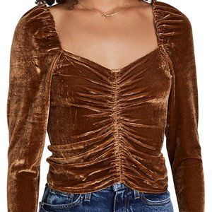 BB Dakota Women's Velour Top, Bronze